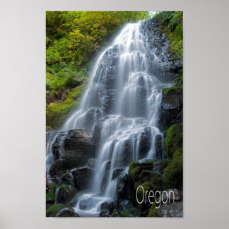Oregon waterfall poster