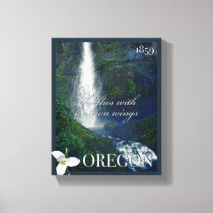 Oregon Waterfall Poster Canvas Print