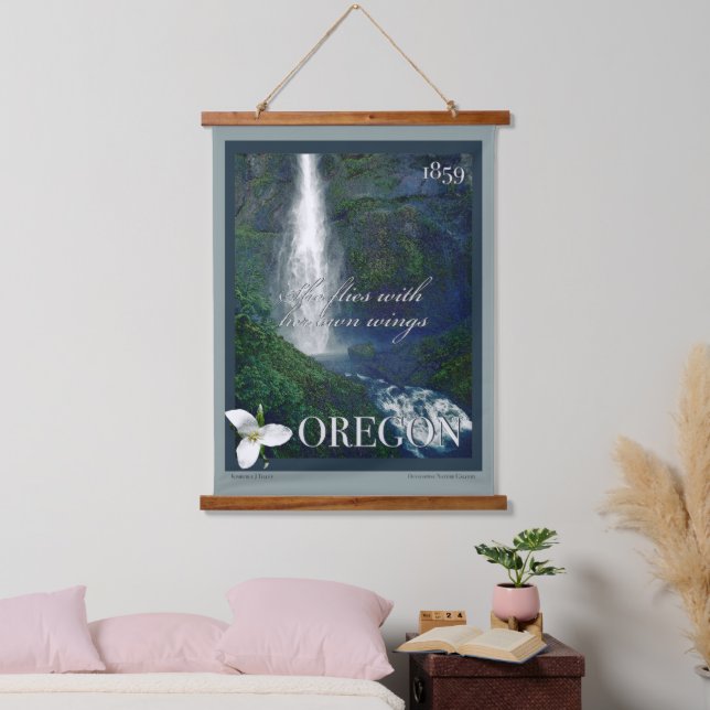 Oregon Waterfall Poster Hanging Tapestry (Bedroom)