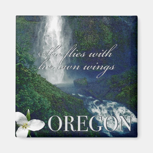 Oregon Waterfall Poster Magnet (Front)