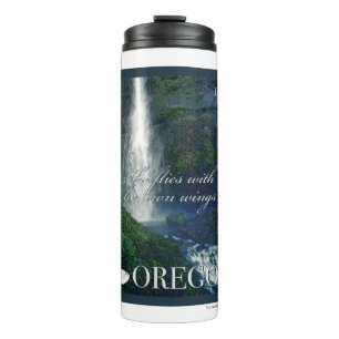Oregon Waterfall Poster Thermal Tumbler