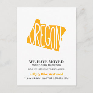 OREGON We've moved New address New Home  Postcard