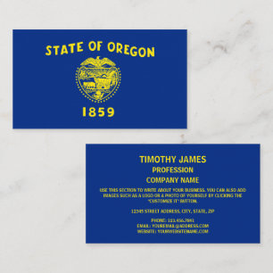 Oregonian Flag, Flag of Oregon Business Card