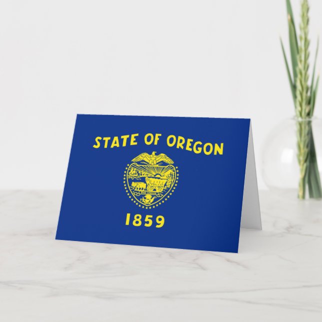 Oregonian Flag, Flag of Oregon Card (Front)