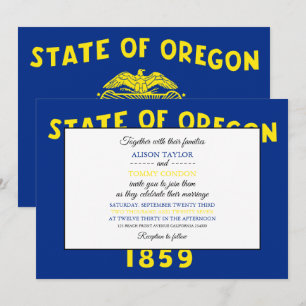 Oregonian Flag, Flag of Oregon Wedding Invitation