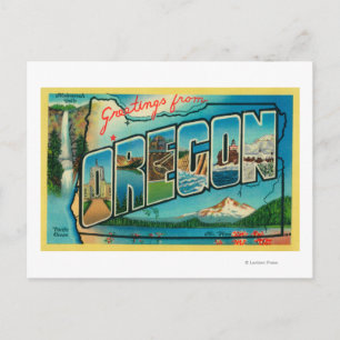 OregonLarge Letter Scenes 2 Postcard