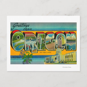 OregonLarge Letter Scenes 3 Postcard