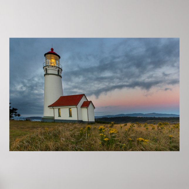 Oregon's oldest lighthouse at Cape Blanco State Poster (Front)