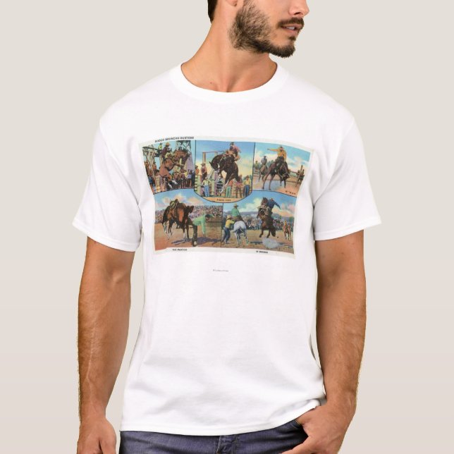 OregonScenic Views of Rodeo Bronco Busters T-Shirt (Front)