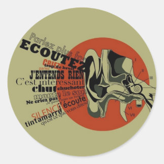 Oreille Classic Round Sticker