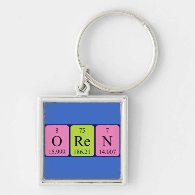 Oren periodic table name keyring (Front)