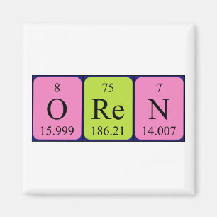Oren periodic table name magnet