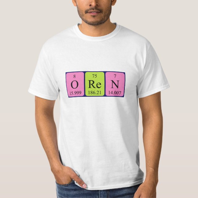 Oren periodic table name shirt (Front)