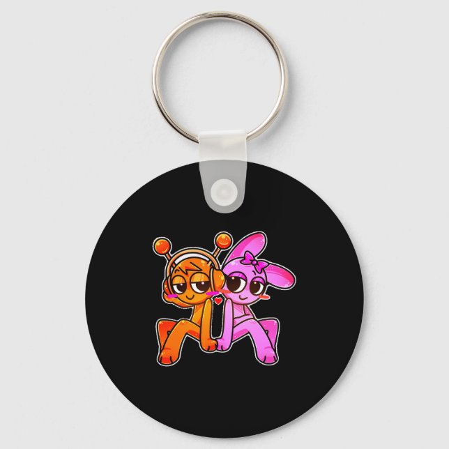 Oren X Nki Sprunky Couple! _ Simon Funbot Comfort  Key Ring (Front)