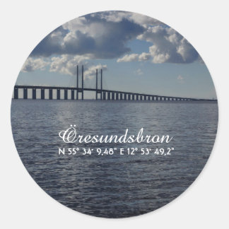 Oresund Bridge, Malmö Classic Round Sticker