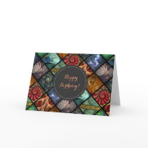 "Orgaenica" Fractal Polyptych Custom Greeting Card