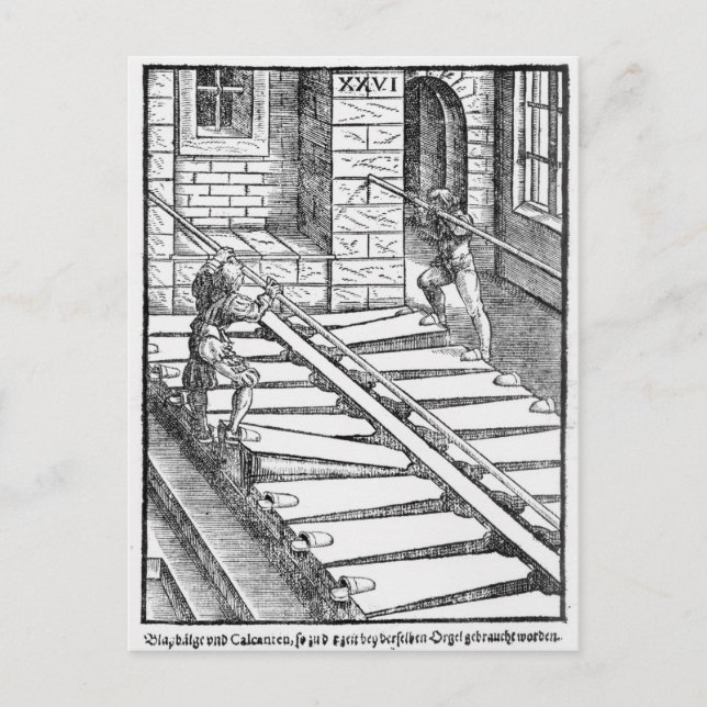 Organ Bellows and Blowers Postcard (Front)