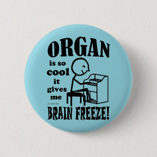 Organ, Brain Freeze 6 Cm Round Badge