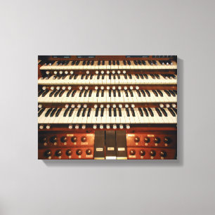 Organ console canvas print