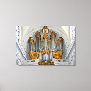 Organ console canvas print