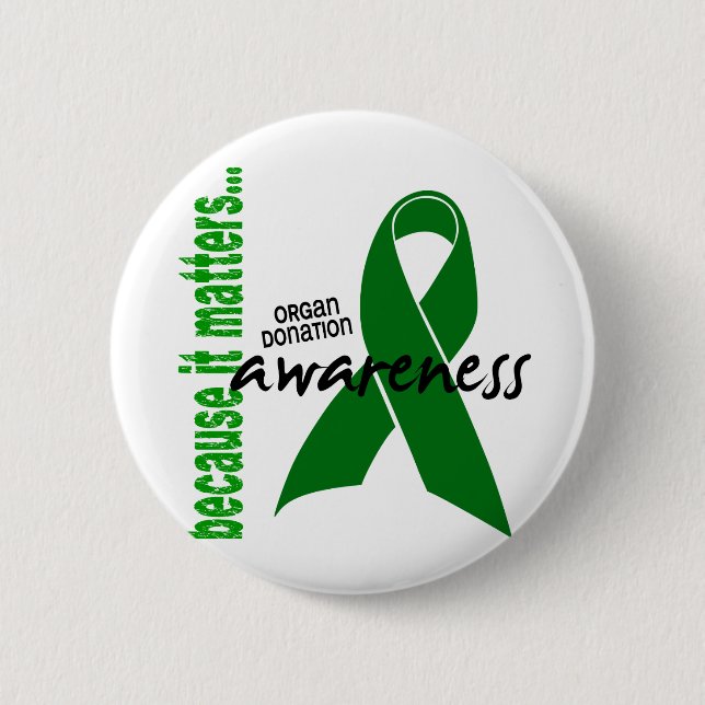 Organ Donation Awareness 6 Cm Round Badge (Front)