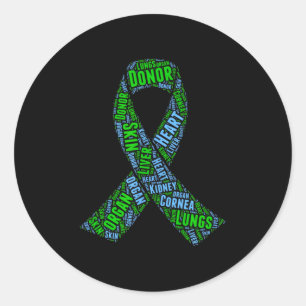Organ donation awareness transplant or recipient classic round sticker