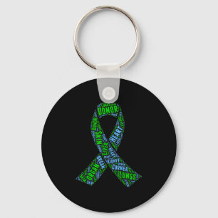 Organ donation awareness transplant or recipient key ring