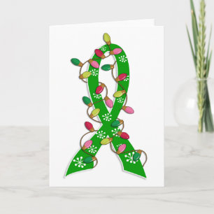 Organ Donation Christmas Lights Ribbon Holiday Card