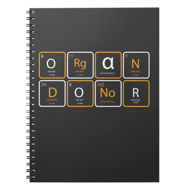 Organ Donation Kidney Donor Medical Health Notebook (Front)