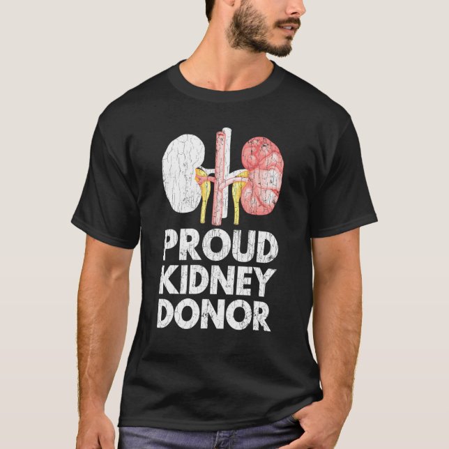 Organ Donation Proud Kidney Donor Graphic T-Shirt (Front)