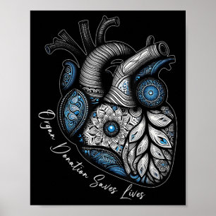 Organ Donation Saves Lives Heart Transplant Poster