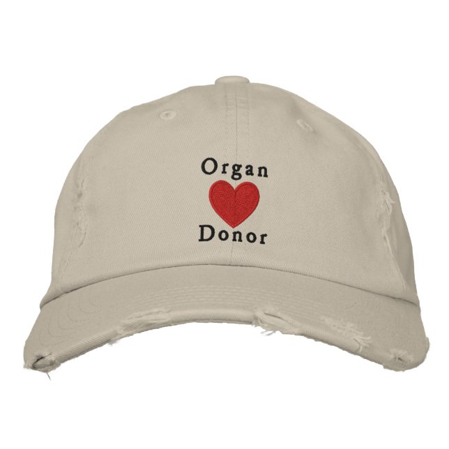 Organ Donor Embroidered Hat (Front)