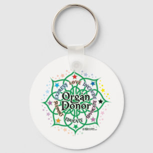 Organ Donor Lotus Key Ring
