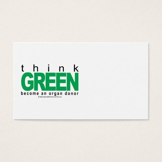 Organ Donor THINK Green (Front)