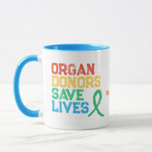 Organ Donors Colourful Customisable Design Coffee  Mug