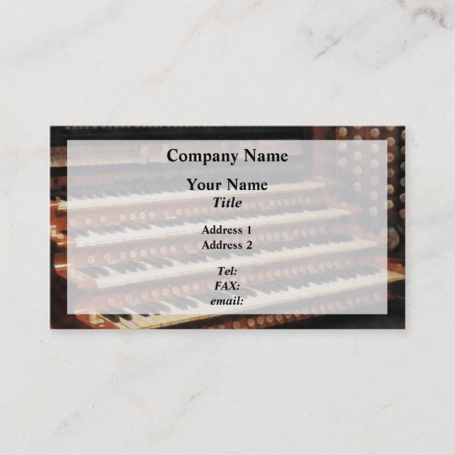 Organ Keyboard Business Card (Front)