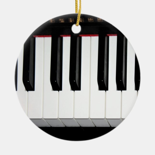 Organ Keyboard Ceramic Tree Decoration (Front)