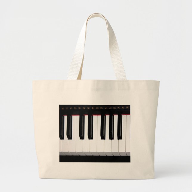 Organ Keyboard Large Tote Bag (Front)