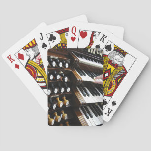 Organ keyboard playing cards