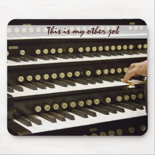 organ manuals and hand mouse mat