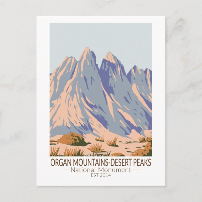 Organ Mountains Desert Peaks National Monument Postcard (Front)
