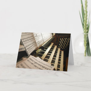 Organ music desk card