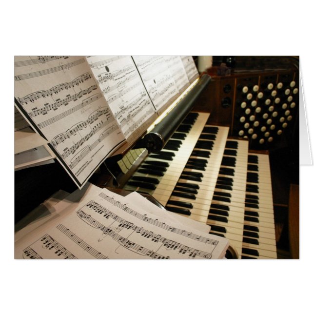 Organ music desk card (Front Horizontal)