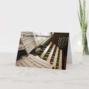 Organ music desk Christmas card
