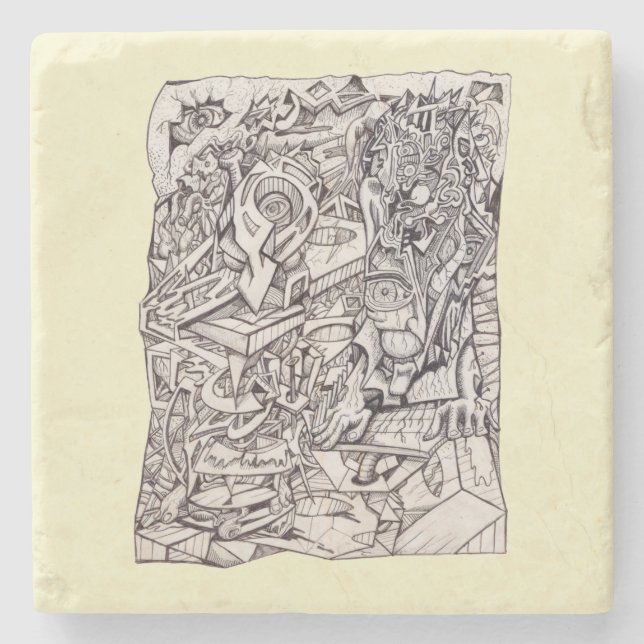 Organ of Worries Stone Coaster (Front)