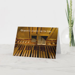Organ pedals birthday card for organists