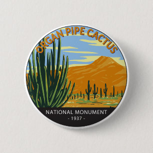 Organ Pipe Cactus National Monument Arizona 6 Cm Round Badge