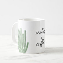 Organ Pipe Cactus Plus Coffee Watercolor Mug