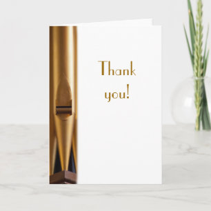 Organ pipe thank you card