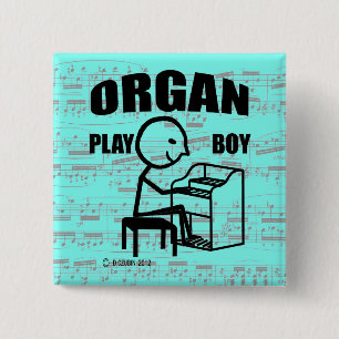Organ Play Boy 15 Cm Square Badge